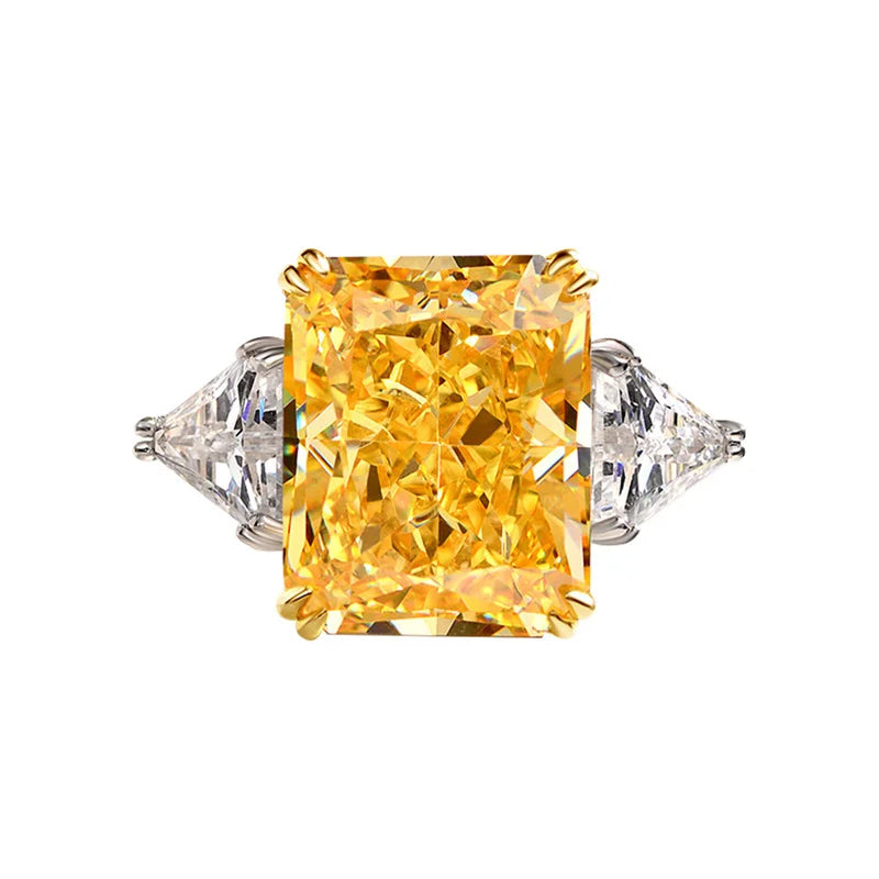 Luxury Geometric Big Square Stone Rings