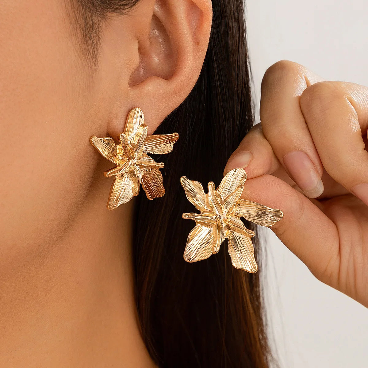 Personality Design Double Layered Big Flower Ring