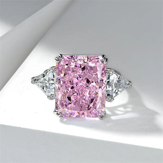 Luxury Geometric Big Square Stone Rings