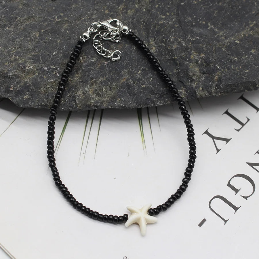 New Beach Style Seashell Necklace Beaded Choker Necklaces for Women Handmade Starfish Pendant Fashion Ocean Украшения Чокер