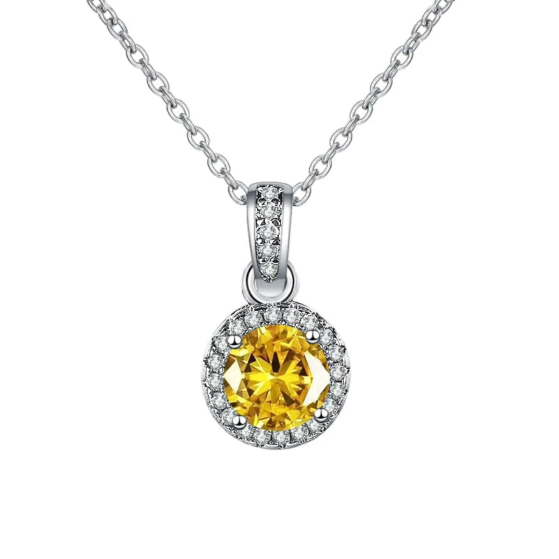 100% Moissanite Diamond Pendant Necklaces