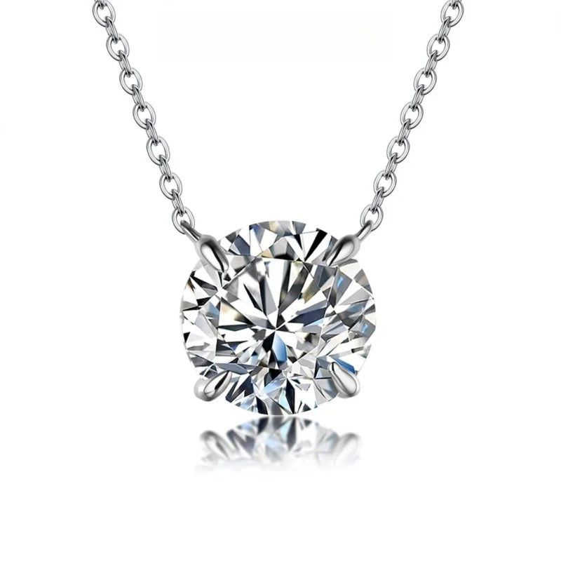 Moissanite Diamond 6.5mm 1CT Necklace