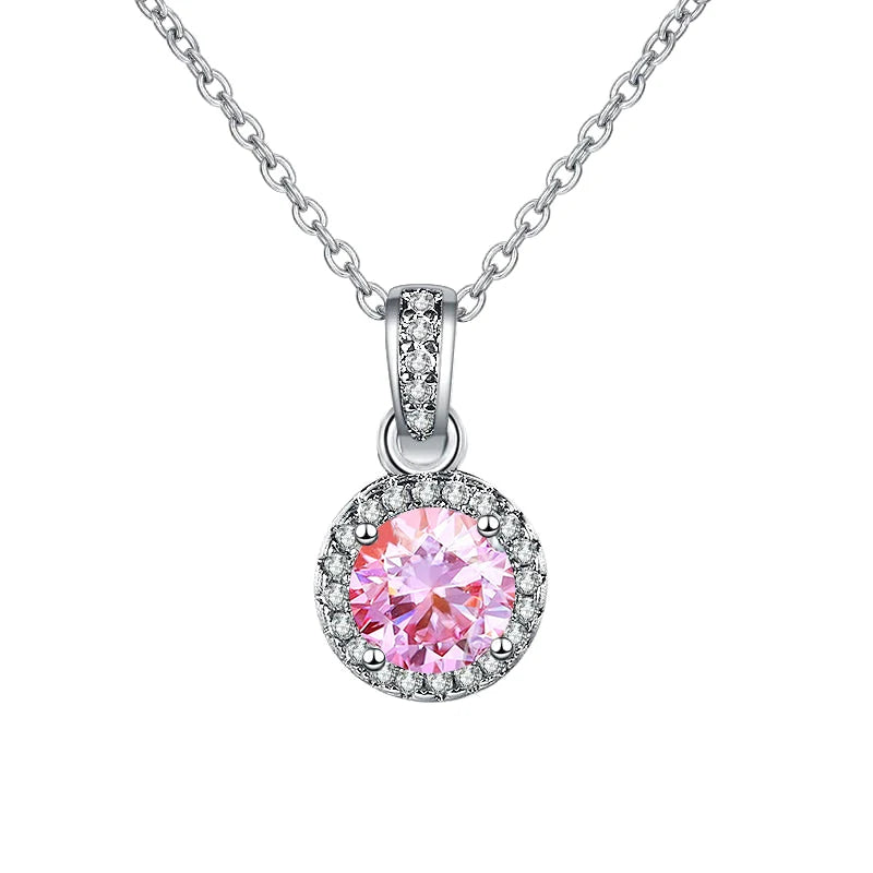 100% Moissanite Diamond Pendant Necklaces
