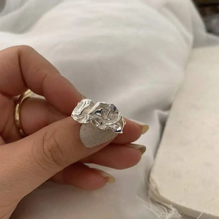 Silver Color Rhinestone Ring Multi-layer Winding Rings