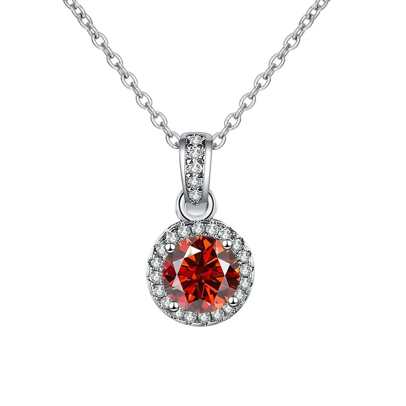 100% Moissanite Diamond Pendant Necklaces