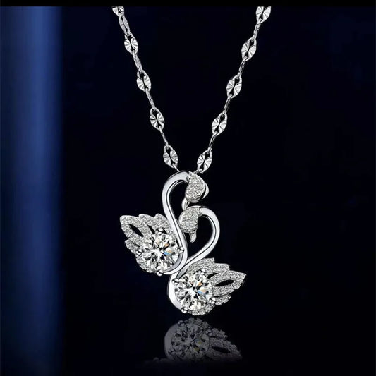 New 925 Sterling Silver Necklace Moissanite Pendant