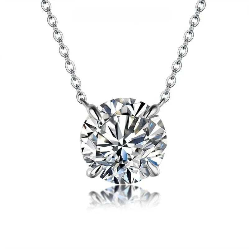 Moissanite Diamond 6.5mm 1Ct Necklace