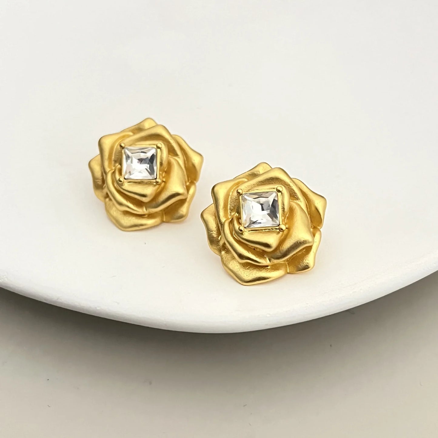 Metal Flower Earrings For Gifts
