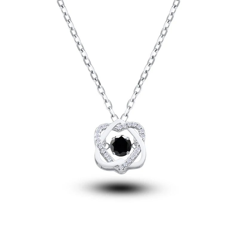 Moissanite Necklace For Women 100% Sterling S925 Silver With White Gold Plated Lab Diamond