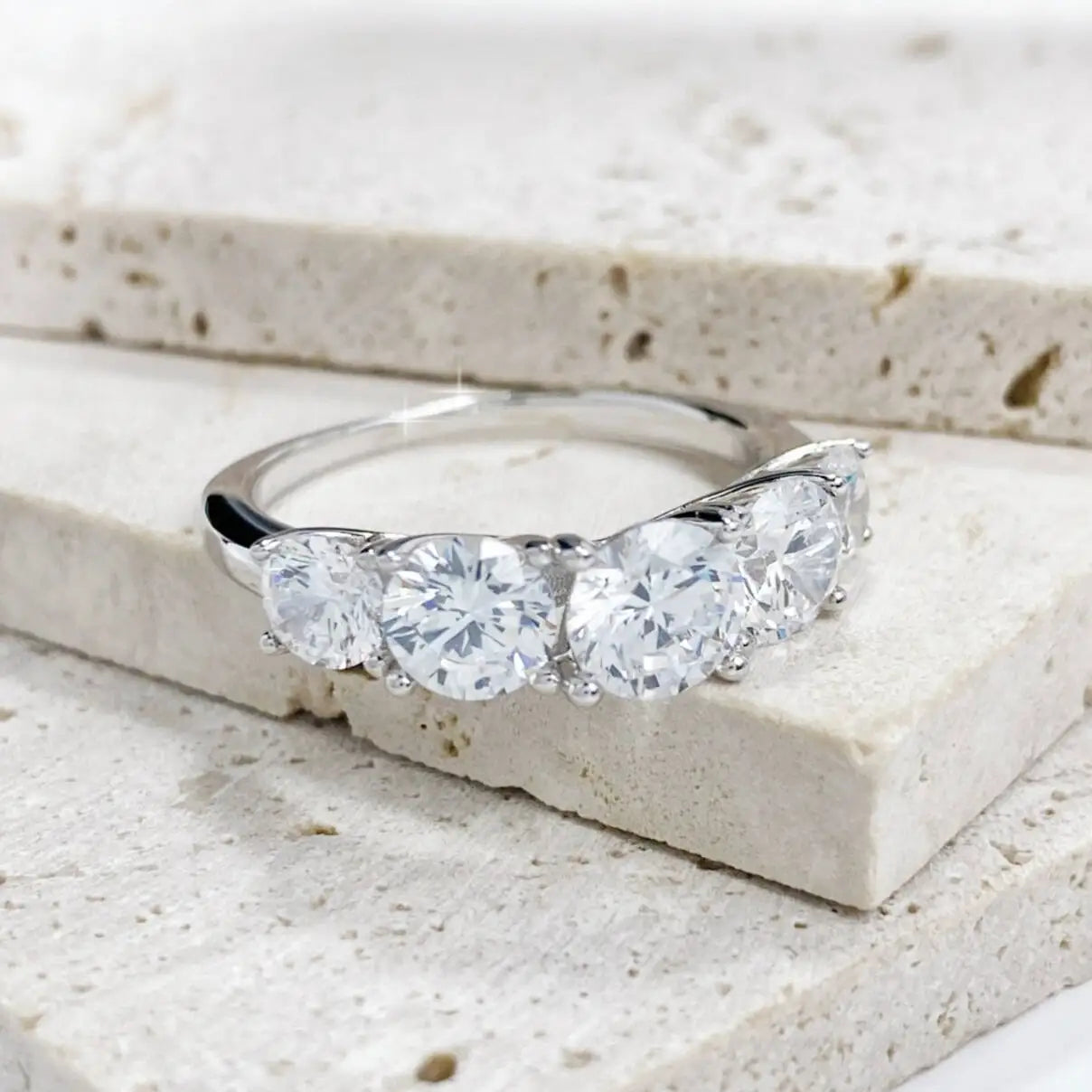 3.6CT All Moissanite Rings For Women 100% Sterling Silver Jewelry