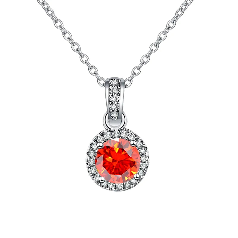 100% Moissanite Diamond Pendant Necklaces